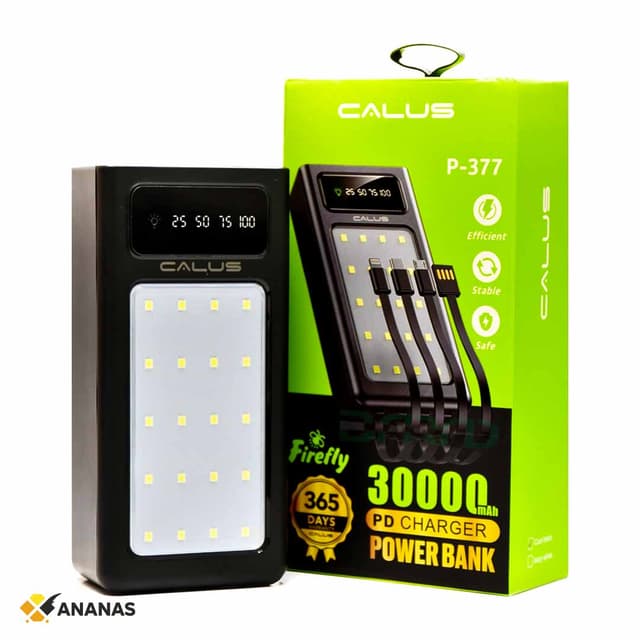 Calus P-377 30,000mAh Power Bank. High Capacity Portable Charger with Multiple Outputs & Fast Recharging
