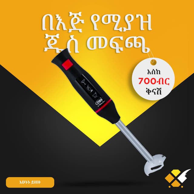 በእጅ የሚያዝ የጁስ መፍጫ Cyber Stick Hand Blender