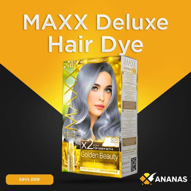 Maxx Deluxe 24K Gold Hair Dye - Platinum Ash Blonde (0.01)