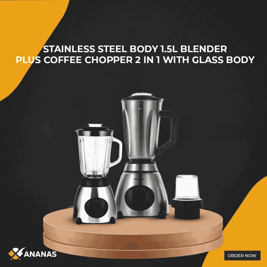  HOBBY LOBBY 1.5L Blender pluss coffe choper with Glass Body or stainless steel