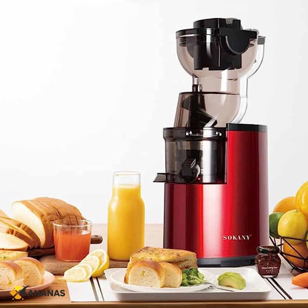 Sokany Slow Juicer Machine. Cold Press Extractor with Quiet Motor & Easy Clean Design for Fruits & Vegetables