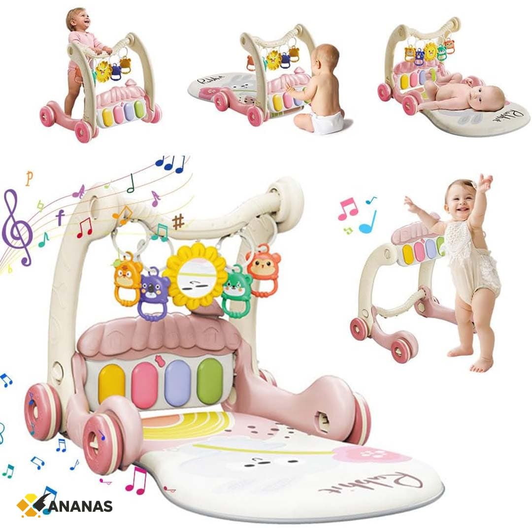Baby Musical Activity Gym & Learning Walker. Piano Play Mat with Lights.