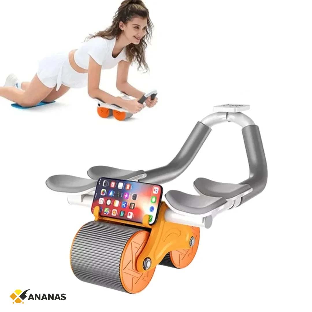 Automatic Rebound Abdomen Wheel with Elbow Support. Stable Abdominal Trainer for Home Gym.