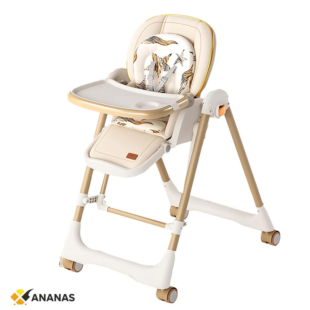 Loewten 3-in-1 Baby High Chair,Convertible Baby Swing,Foldable Infant Dining Chairs Seat with Wheels for Babies and Toddlers