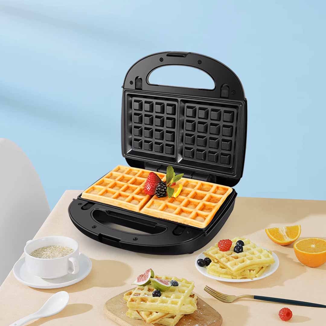 5-in-1 Detachable Sandwich Maker & Waffle Iron. Non-Stick Plates for Toasties, Panini, Waffles, Donuts, Grilled Sandwiches.