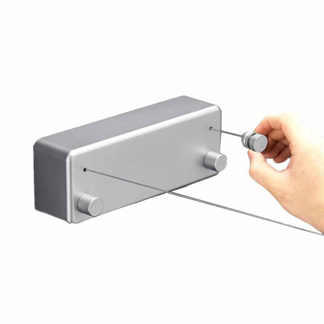 ልብስ ማስጫ. Double Rope Retractable Clothesline. Space Saving Wall-Mounted Laundry Drying Rack. Indoor and Outdoor Dual Line System for Home  8.4 meter long