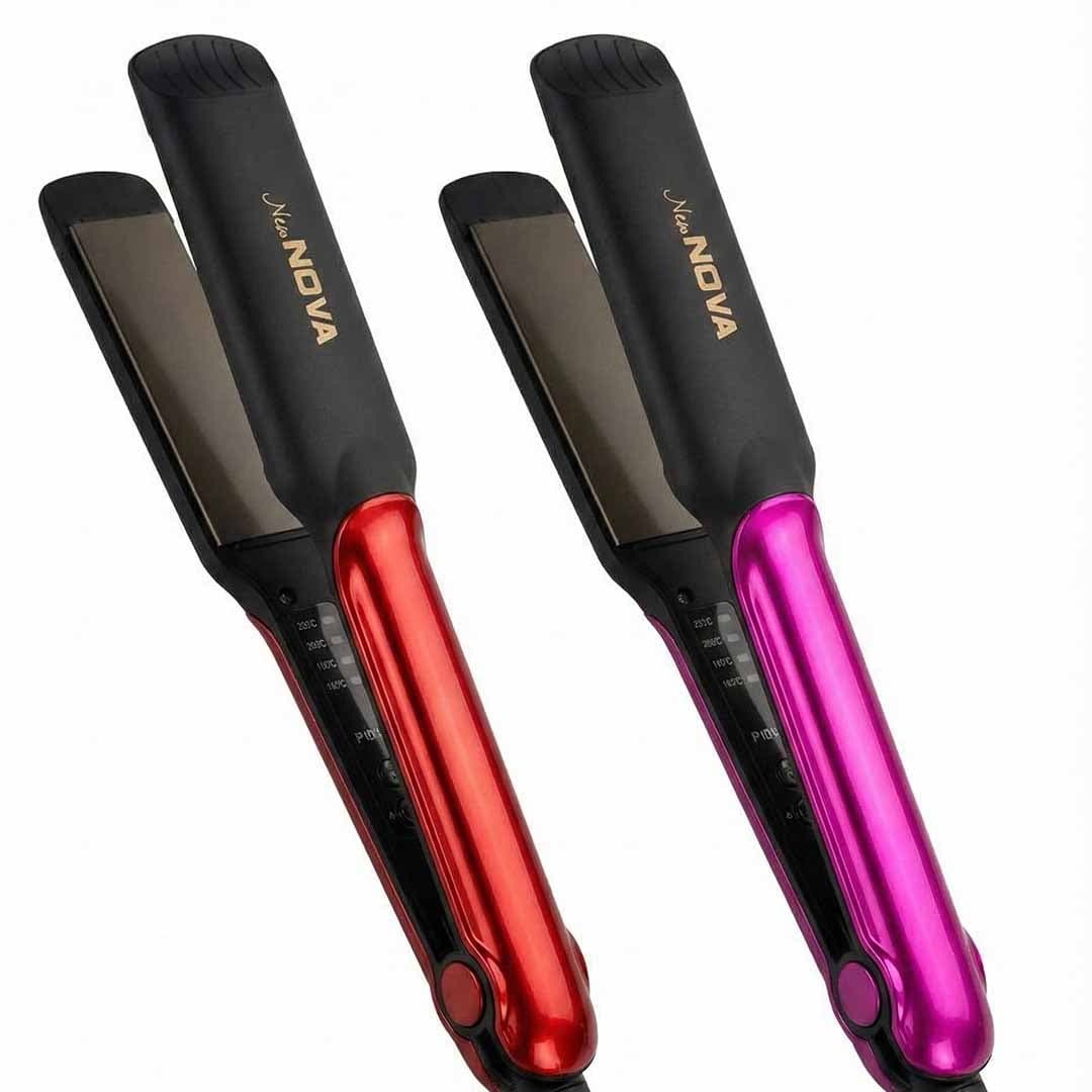 Nova Professional Ceramic Hair Straightener. Fast Heating Styler with 160°C to 220°C Range