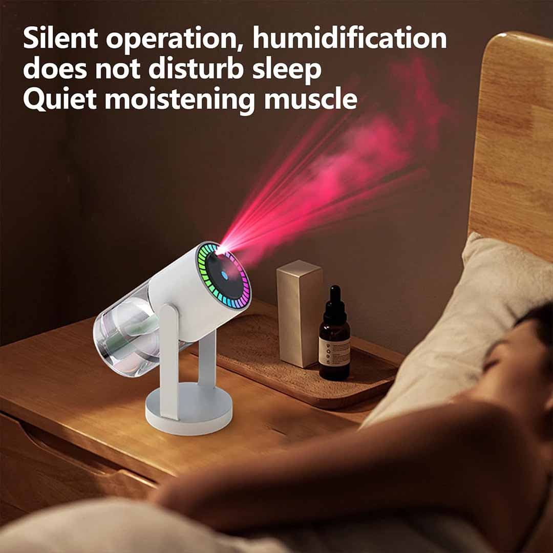 LED Mist Humidifier with Color Changing Projector. 360° Rotating Atmosphere Lamp, Ultrasonic Cool Mist for Bedroom, Nursery, Home Decor