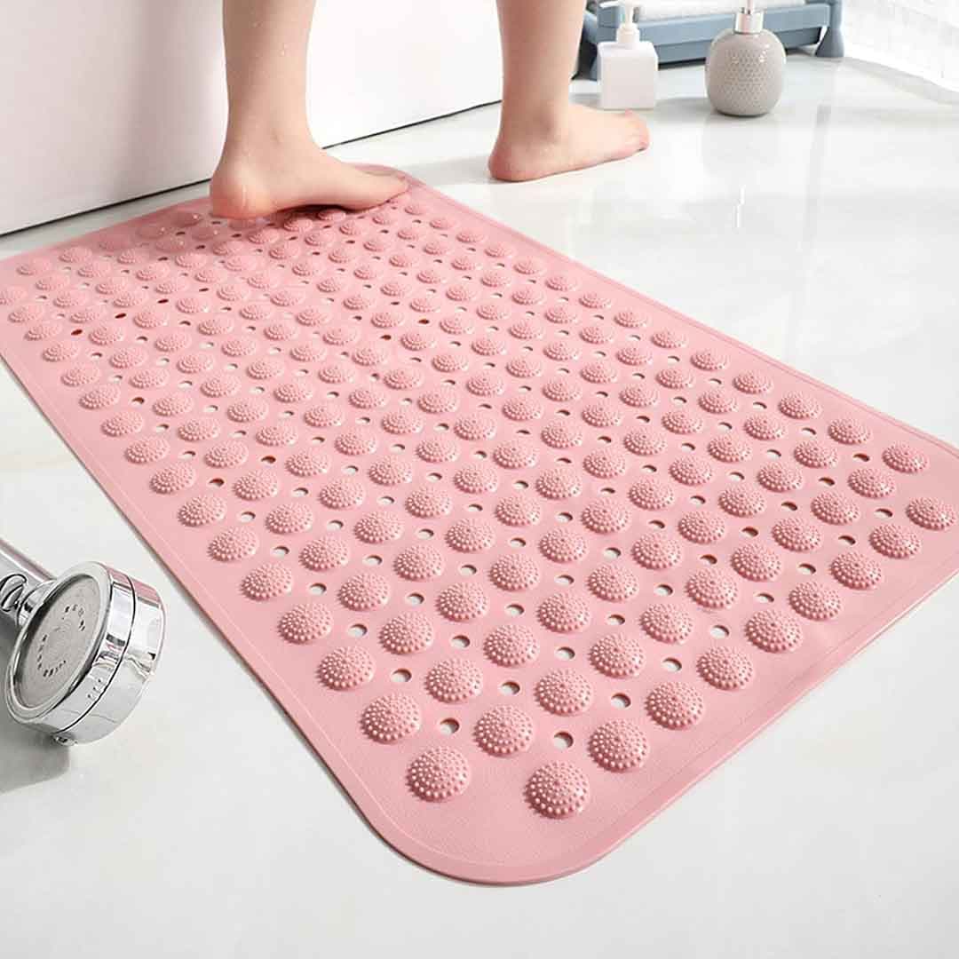Anti-Slip Bath Mat. Soft Massage Shower Mat with Drain Holes for Bathroom Safety