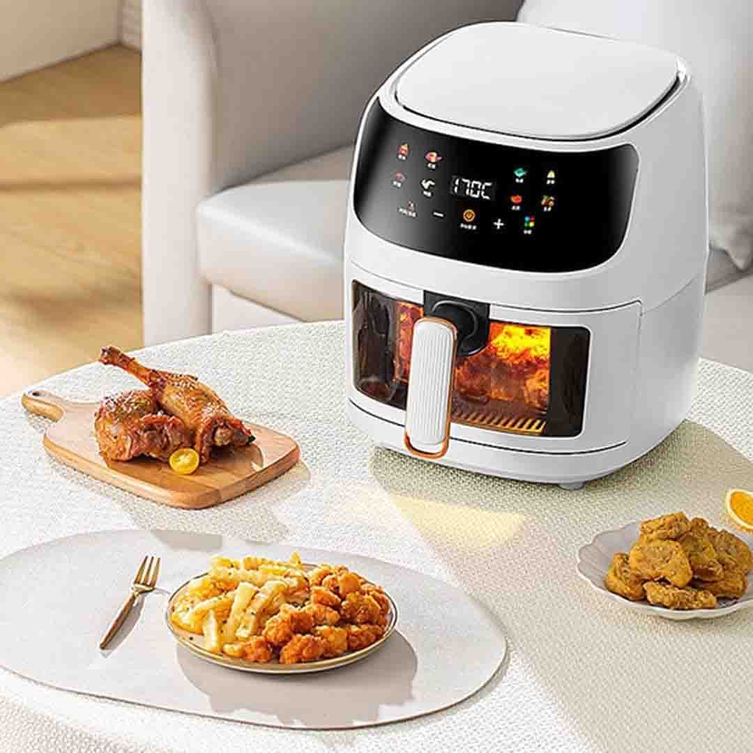 West Strong 8L Digital Air Fryer – Extra Large Capacity, Oil-Free Hot Air Cooker with Touch Screen, Timer & Temperature Control – Family Size Airfryer for Healthy Frying, Roasting, Baking & Grilling
