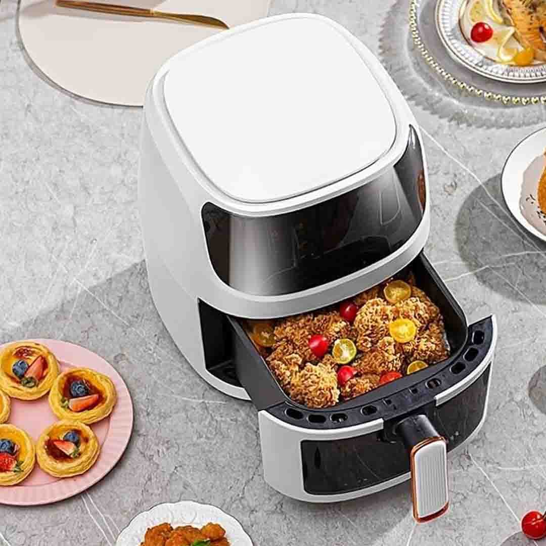 West Strong 8L Digital Air Fryer – Extra Large Capacity, Oil-Free Hot Air Cooker with Touch Screen, Timer & Temperature Control – Family Size Airfryer for Healthy Frying, Roasting, Baking & Grilling