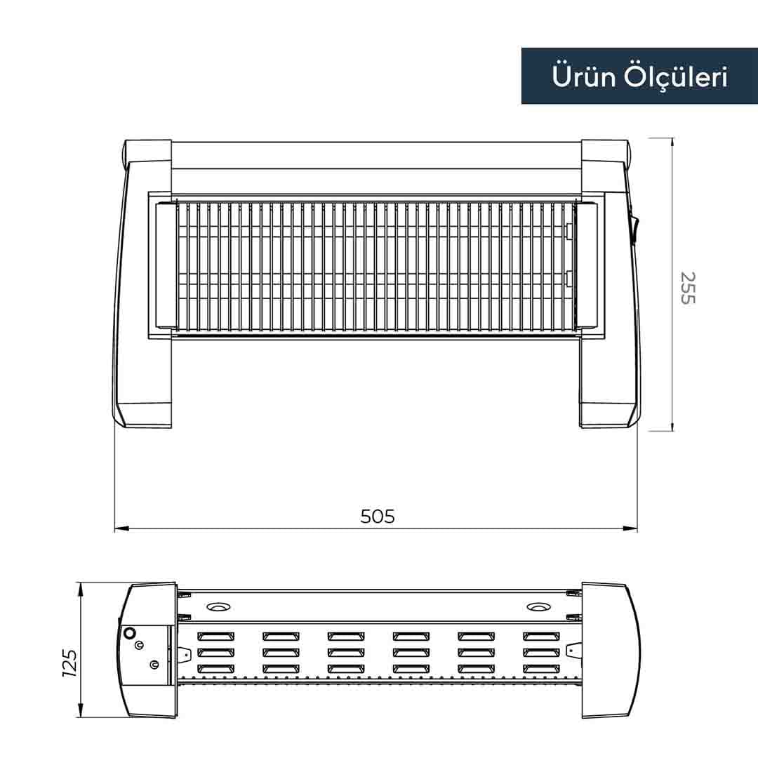 Kumtel Quartz Home Heater. Compact Single Tube Electric Room Heater with Adjustable Power Setting & Overheat Protection. Energy Efficient Indoor Heating