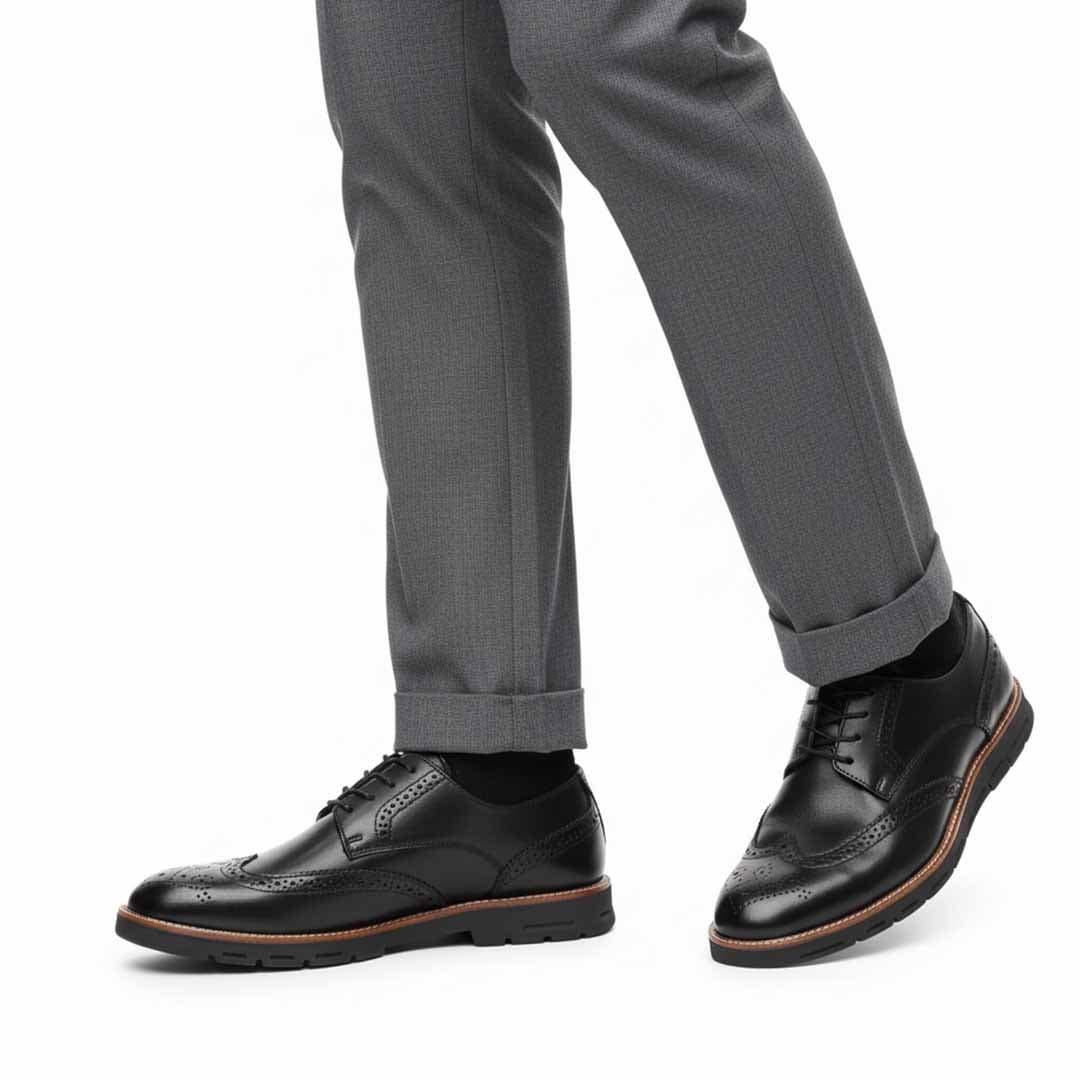 Handcrafted Black Leather Shoes. Premium Genuine Leather Flats for Men, Sleek Minimalist Design with Durable Flat Sole, Handmade Elegance for Everyday Wear