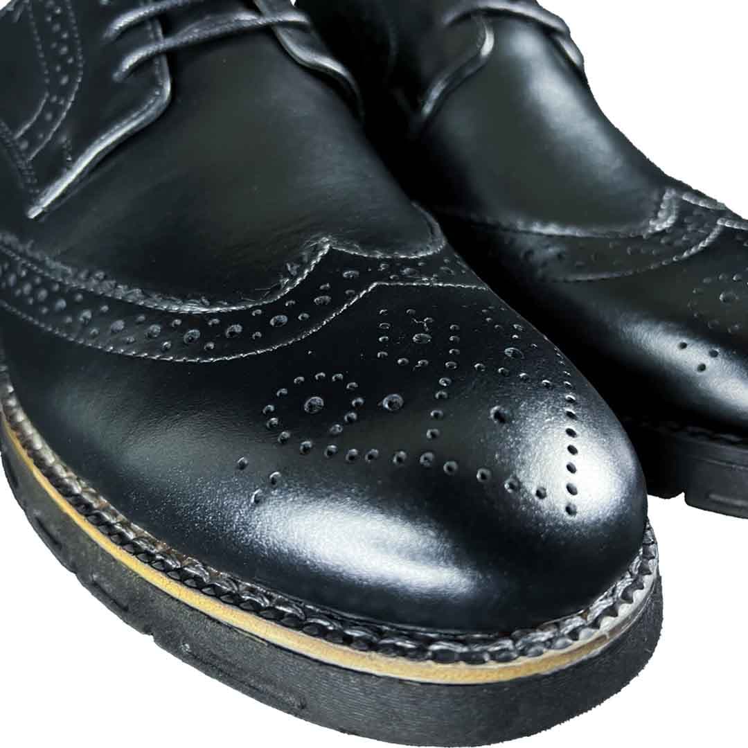 Handcrafted Black Leather Shoes. Premium Genuine Leather Flats for Men, Sleek Minimalist Design with Durable Flat Sole, Handmade Elegance for Everyday Wear
