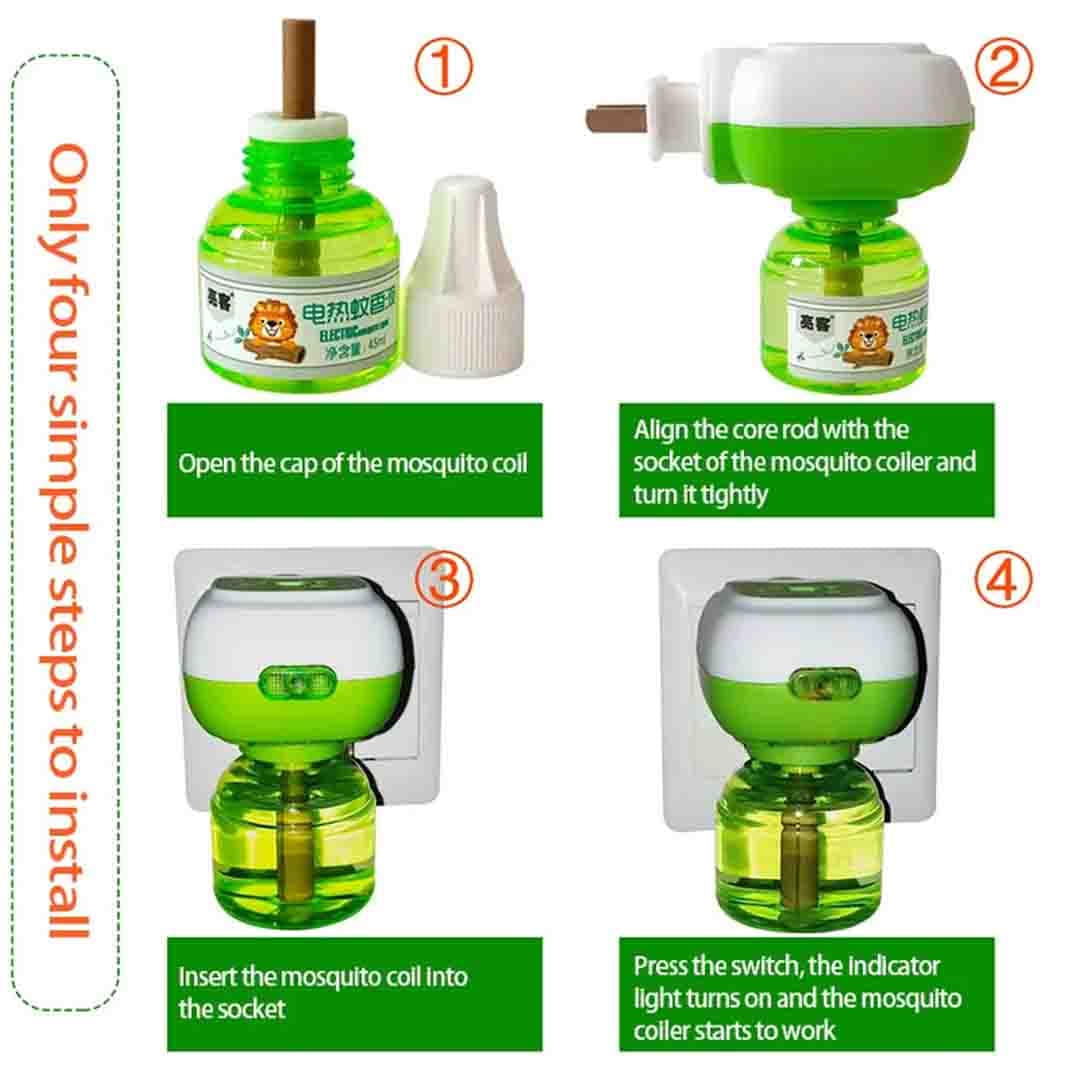 Electronic Mosquito Coil Liquid Killer. Smokeless, Long-Lasting Indoor Insect Repellent
