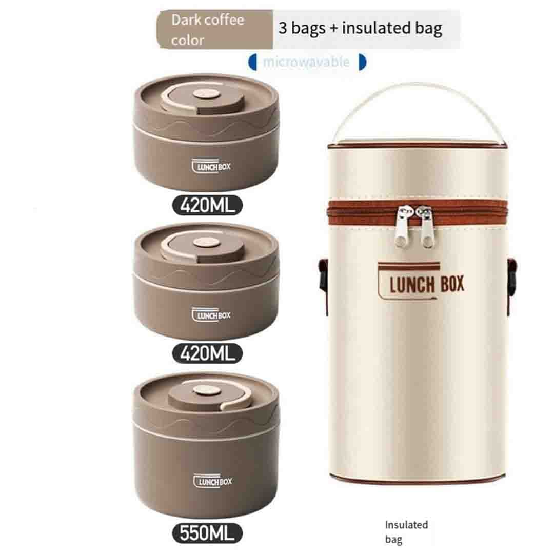 Stainless Steel Insulated Lunch Box with Thermal Bag. Leakproof & Portable Food Container for Hot/Cold Meals
