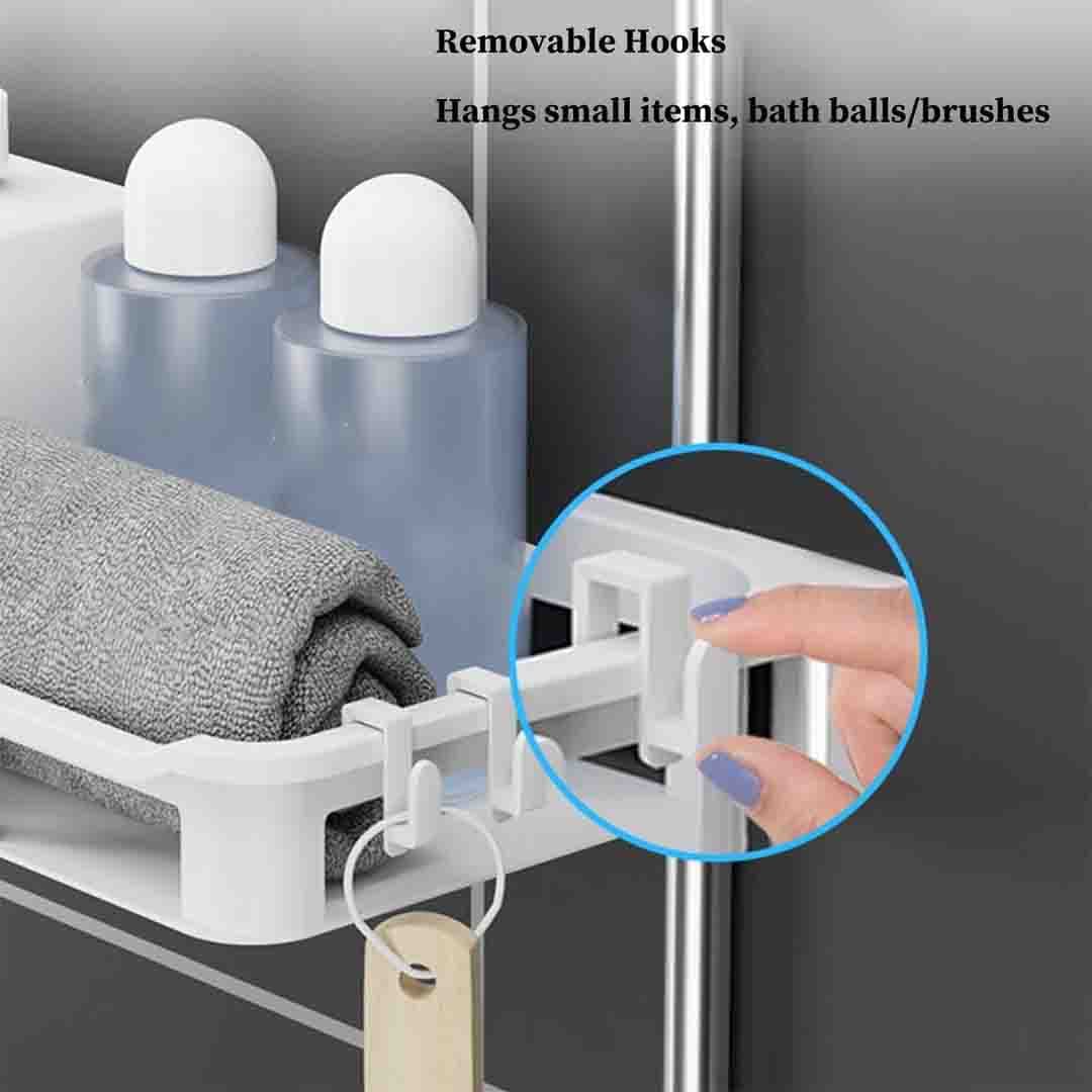 Over-The-Toilet Storage Shelf. 3-Tier Adjustable Bathroom Organizer for Toiletries, Towels & Essentials