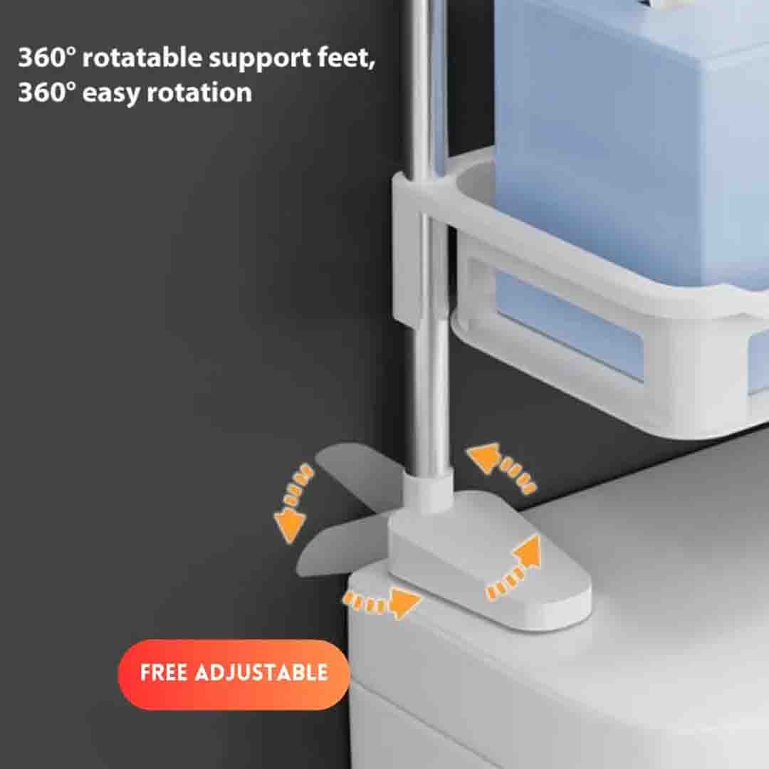 Over-The-Toilet Storage Shelf. 3-Tier Adjustable Bathroom Organizer for Toiletries, Towels & Essentials