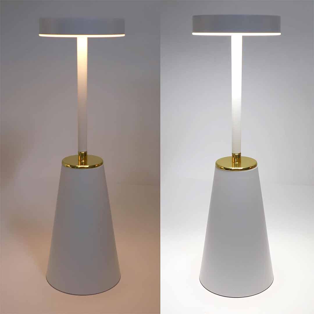 Smart Cordless LED Table Lamp. Touch Control, 3 Color Modes, Dimmable, Rechargeable & Plug-in Option. Modern Bedside, Desk, and Living Room Lamp
