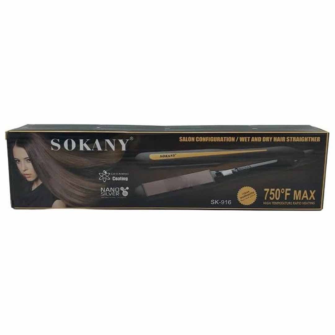 Sokany Professional Ceramic Hair Straightener. Slim Flat Iron for Silky Smooth Styling. Fast Heating Hair Tool with Pink Accent & Portable Design