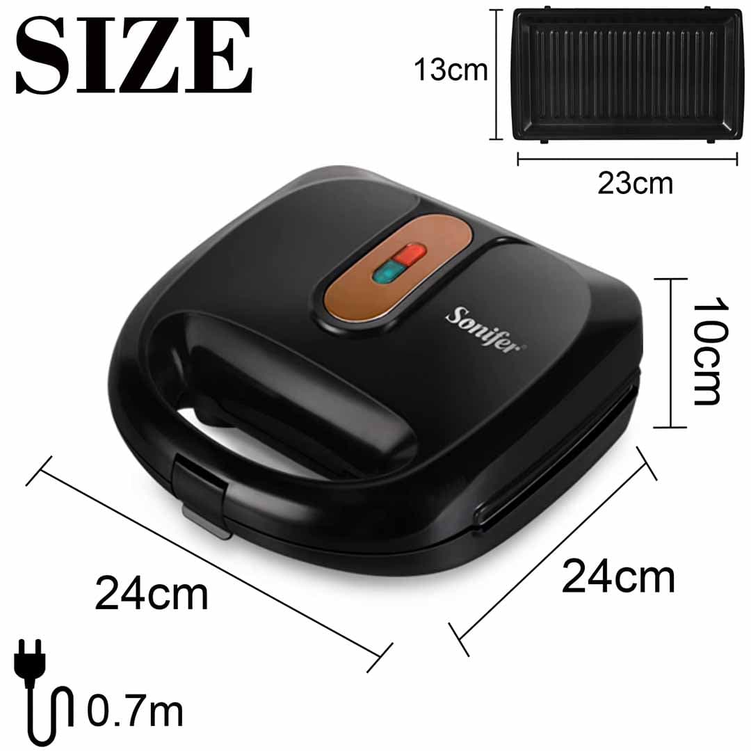 5-in-1 Detachable Sandwich Maker & Waffle Iron. Non-Stick Plates for Toasties, Panini, Waffles, Donuts, Grilled Sandwiches.