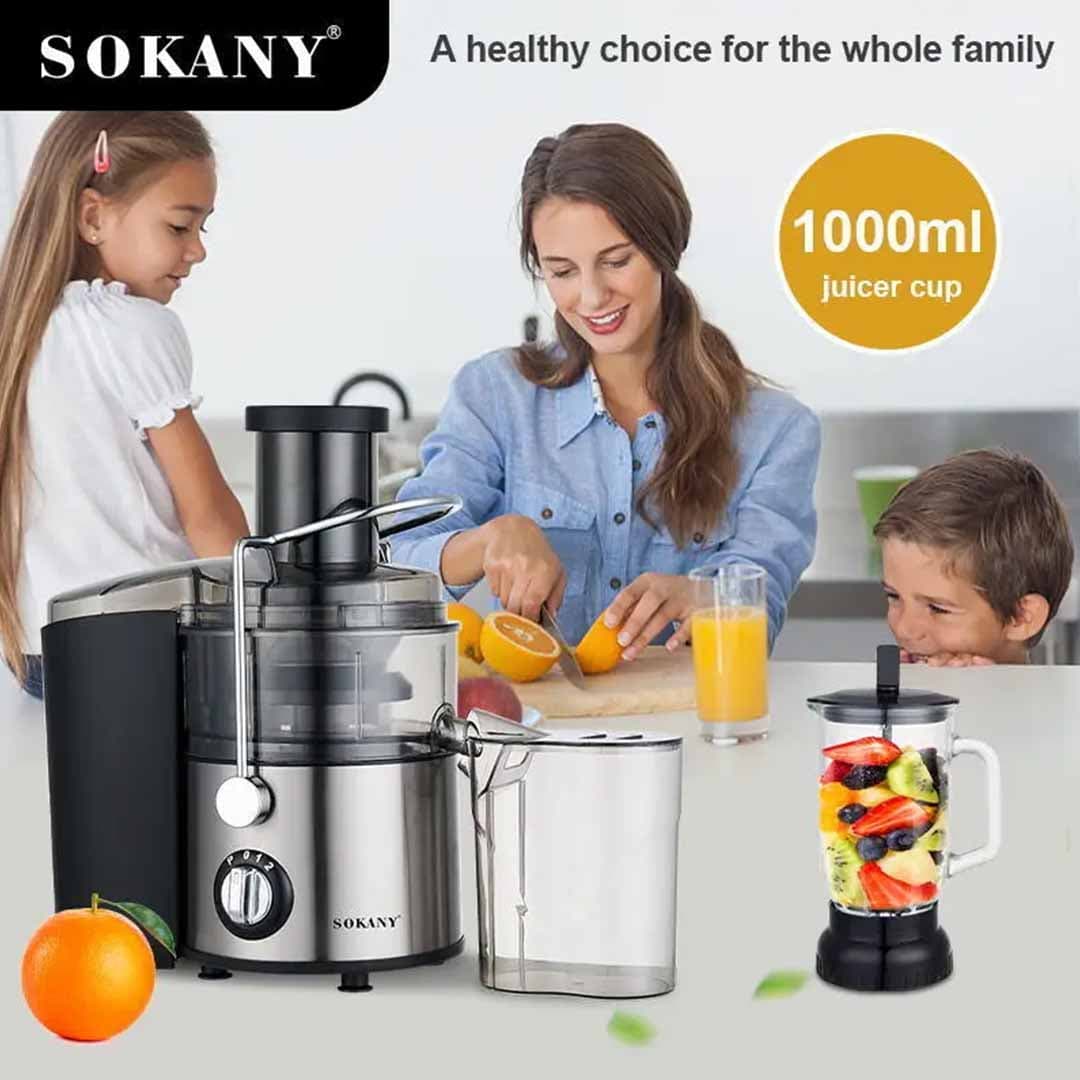 SOKANY 4-in-1 Juice Extractor, Meat Mincer, Coffee Grinder, and Blender Combo. All in One Professional Food Processor