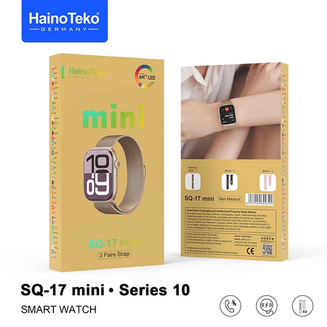 Haino Teko Germany SQ-17 Mini Smart Watch. Compact Design with Smart Features