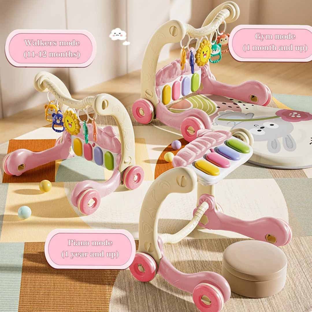 Baby Musical Activity Gym & Learning Walker. Piano Play Mat with Lights.