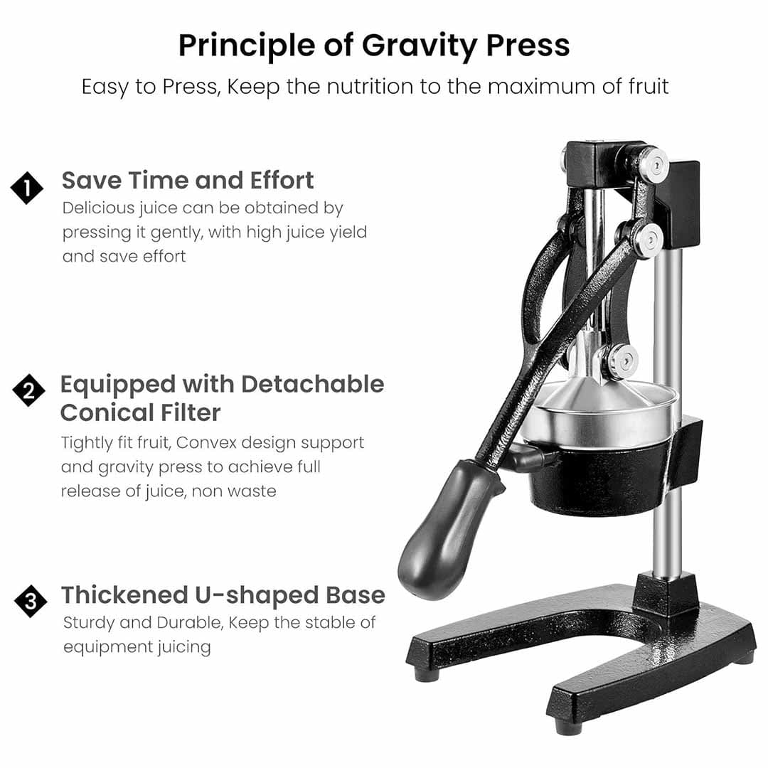 Manual Hand Press Juicer. Easy Squeeze Citrus & Fruit Extractor