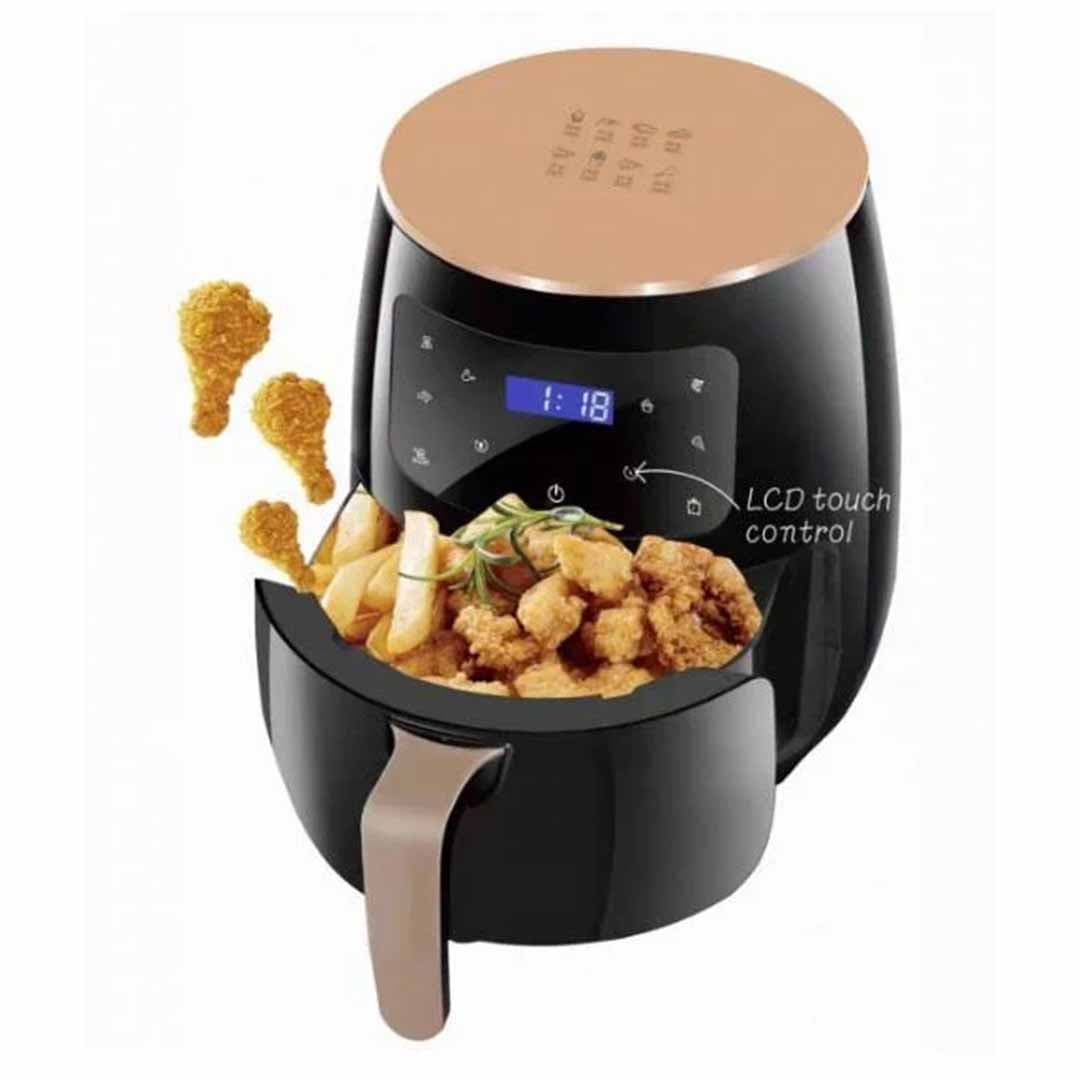 Sutai ST-505 Digital Air Fryer, 6 Liter Large Capacity. Oil Free Healthy Cooker with Smart Touchscreen. Multi-Functional Electric Oven for Roasting, Baking, and Crispy Frying