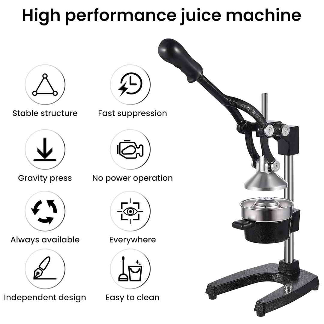Manual Hand Press Juicer. Easy Squeeze Citrus & Fruit Extractor