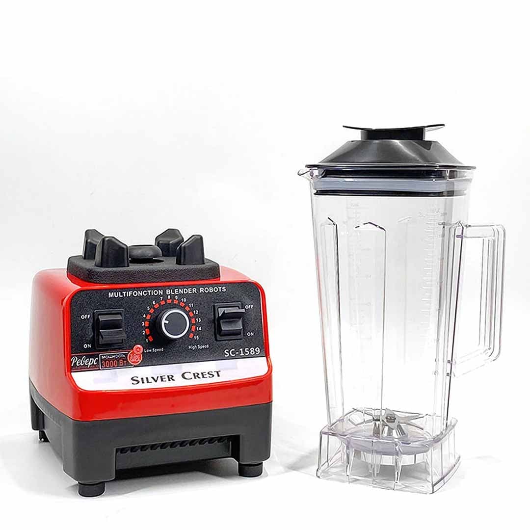 Silver Crest 2-in-1 High Powered Professional Juicer & Blender. Stainless Steel Nutrient Extractor. Heavy Duty Electric Juicing Machine for Whole Fruits and Vegetables