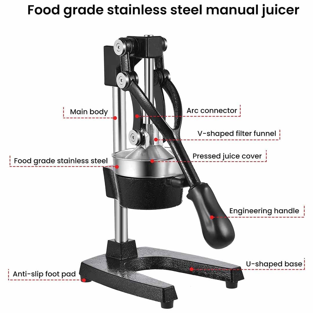 Manual Hand Press Juicer. Easy Squeeze Citrus & Fruit Extractor