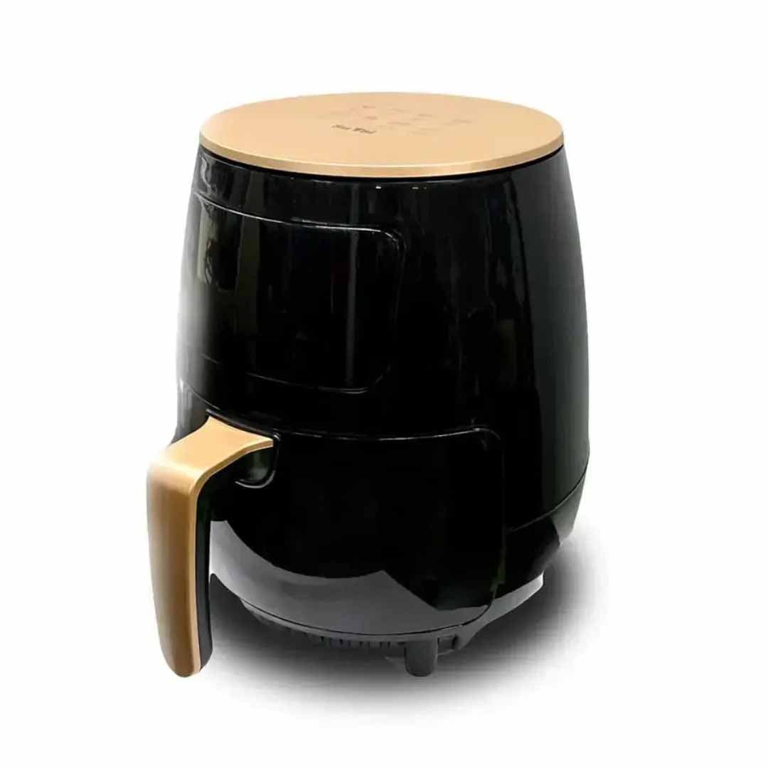 Sutai ST-505 Digital Air Fryer, 6 Liter Large Capacity. Oil Free Healthy Cooker with Smart Touchscreen. Multi-Functional Electric Oven for Roasting, Baking, and Crispy Frying