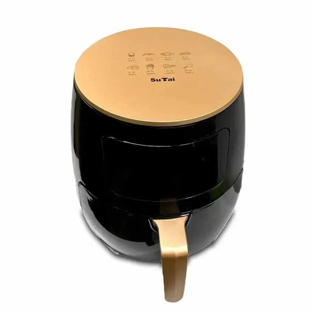 Sutai ST-505 Digital Air Fryer, 6 Liter Large Capacity. Oil Free Healthy Cooker with Smart Touchscreen. Multi-Functional Electric Oven for Roasting, Baking, and Crispy Frying