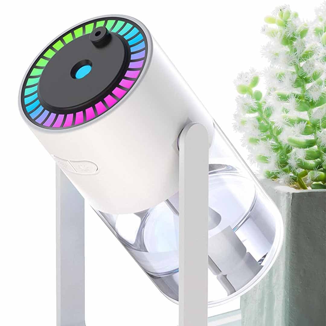 LED Mist Humidifier with Color Changing Projector. 360° Rotating Atmosphere Lamp, Ultrasonic Cool Mist for Bedroom, Nursery, Home Decor