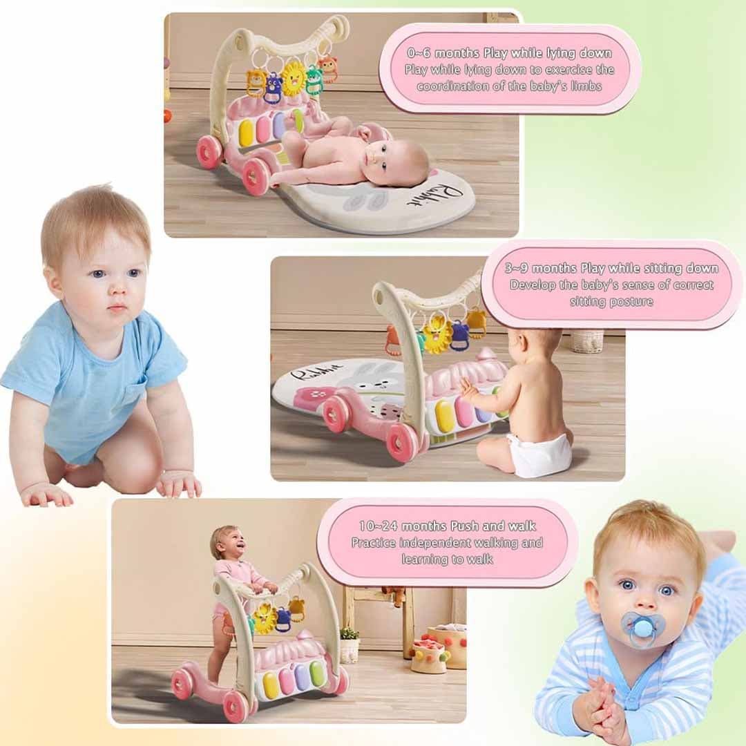 Baby Musical Activity Gym & Learning Walker. Piano Play Mat with Lights.