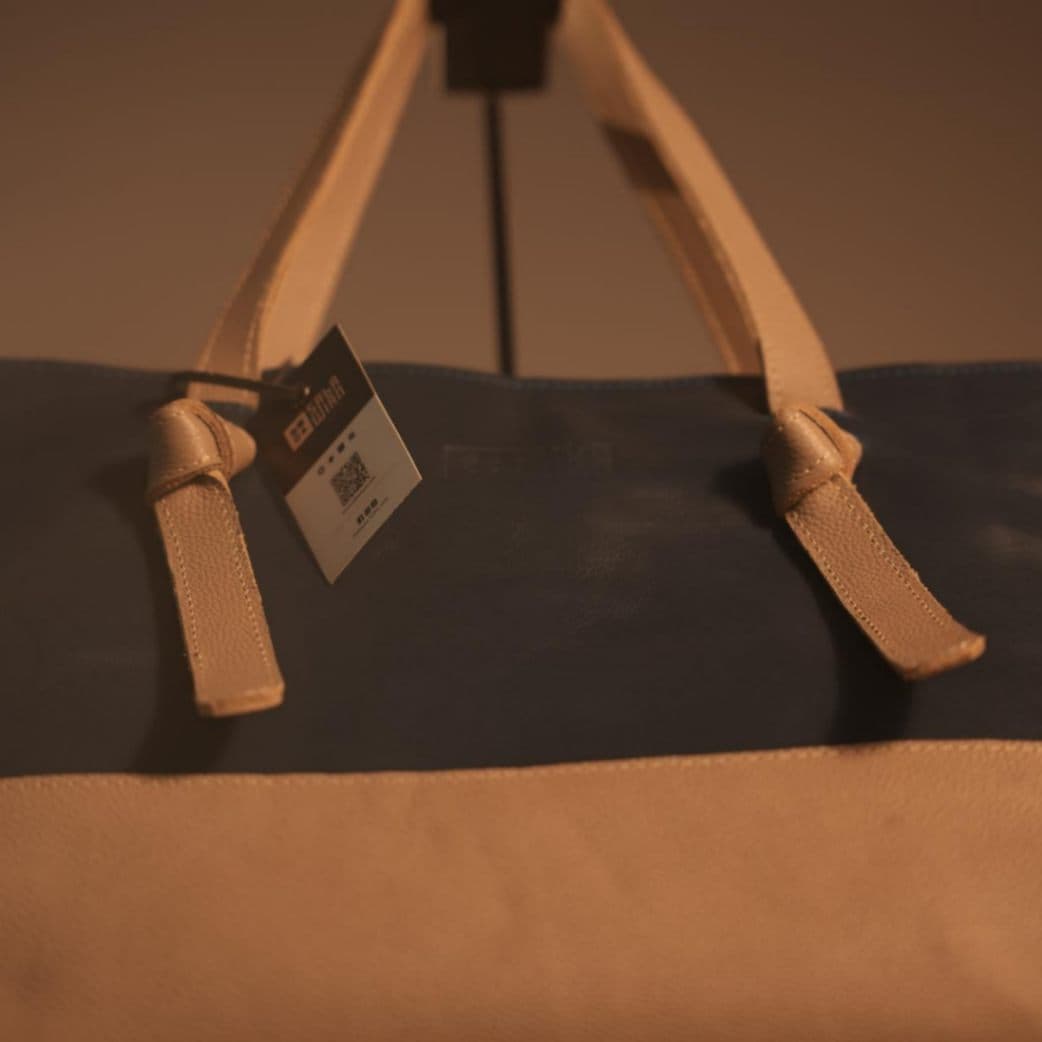 Zenaesh Tote Bag. Handcrafted Ethiopian Leather Everyday Tote. 