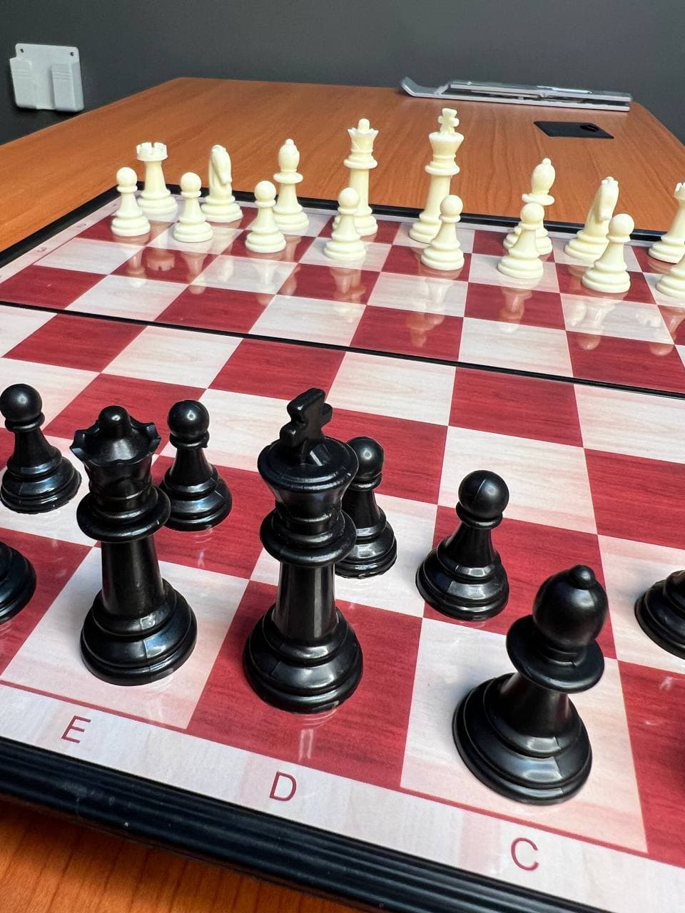 Family Magnetic Chess Set. Folding Board with Magnetic Pieces & Storage