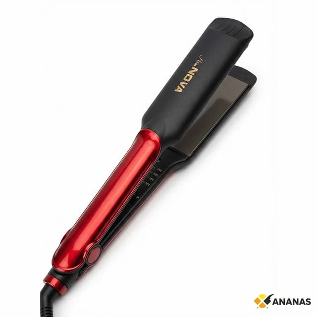 Nova Professional Ceramic Hair Straightener. Fast Heating Styler with 160°C to 220°C Range