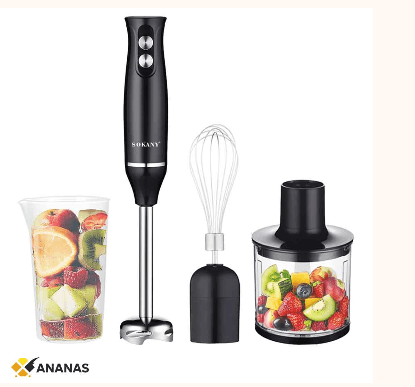 SOKANY 5 in 1 Hand Blender with Stainless Steel Shaft and 800W Power
