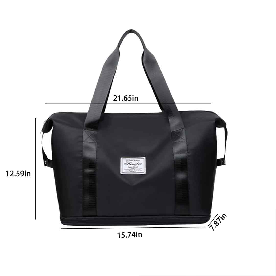 Large Gym & Travle Bag. Waterproof Foldable Duffel Bag with Shoe Compartment