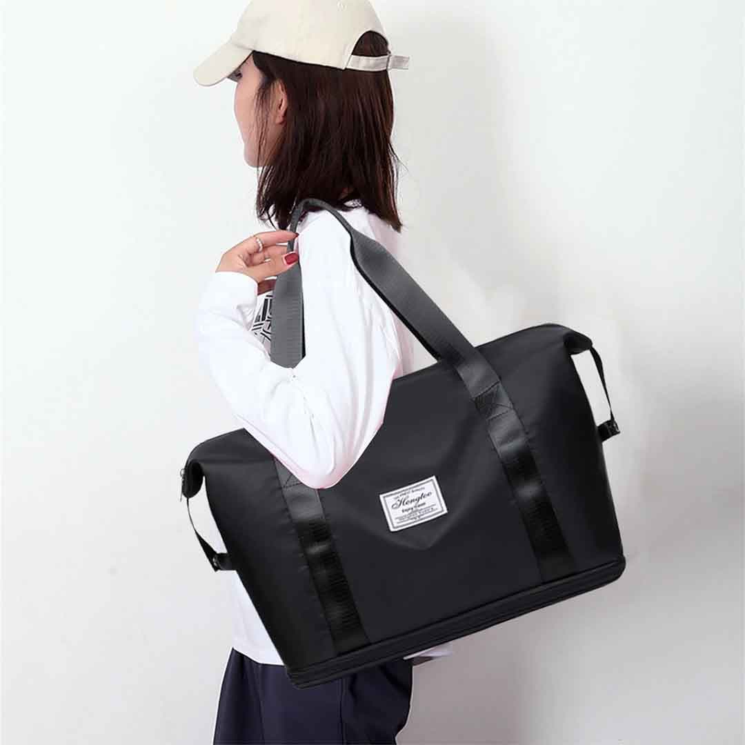 Large Gym & Travle Bag. Waterproof Foldable Duffel Bag with Shoe Compartment