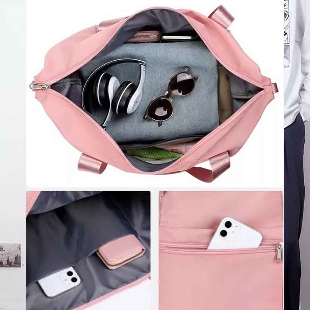 Large Gym & Travle Bag. Waterproof Foldable Duffel Bag with Shoe Compartment