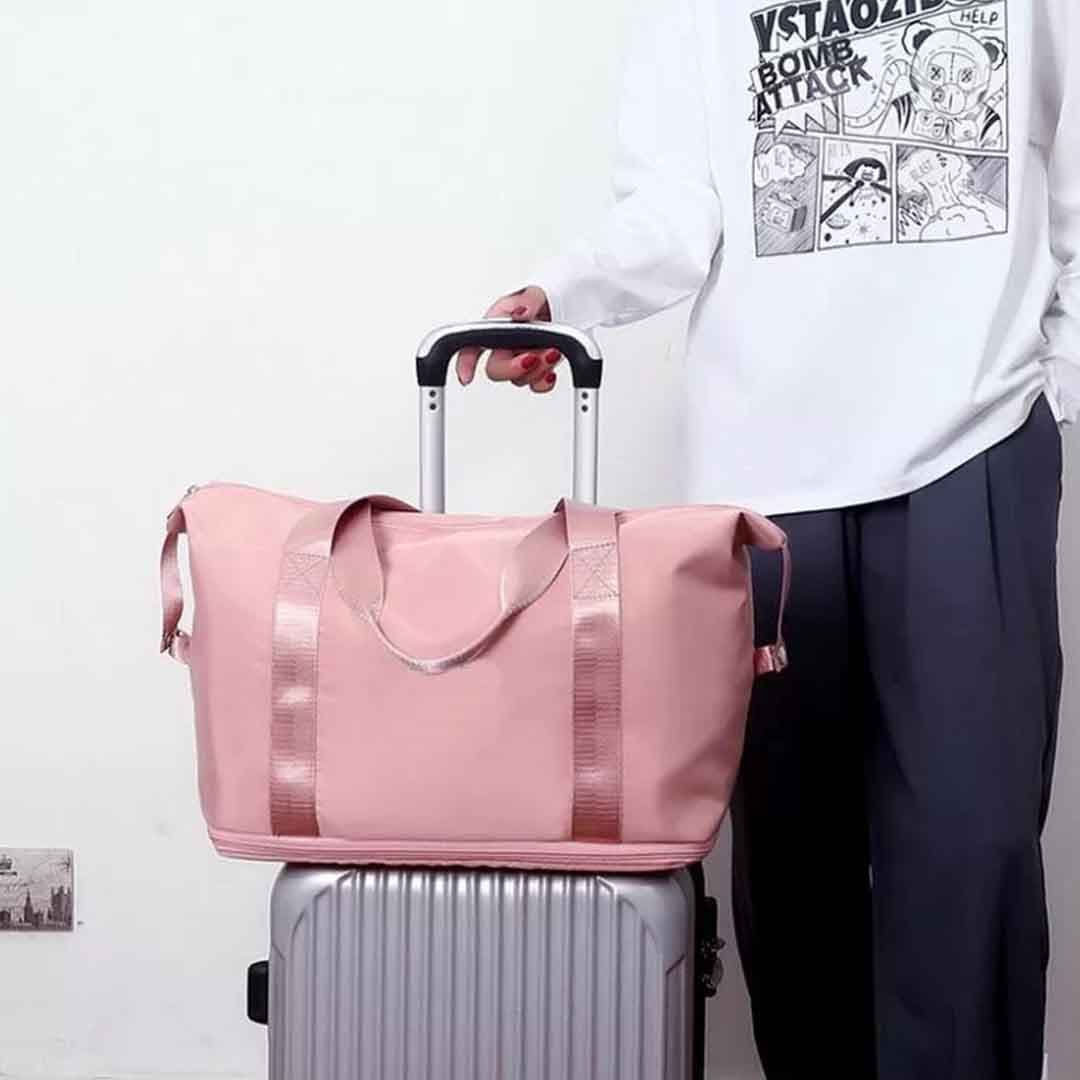 Large Gym & Travle Bag. Waterproof Foldable Duffel Bag with Shoe Compartment