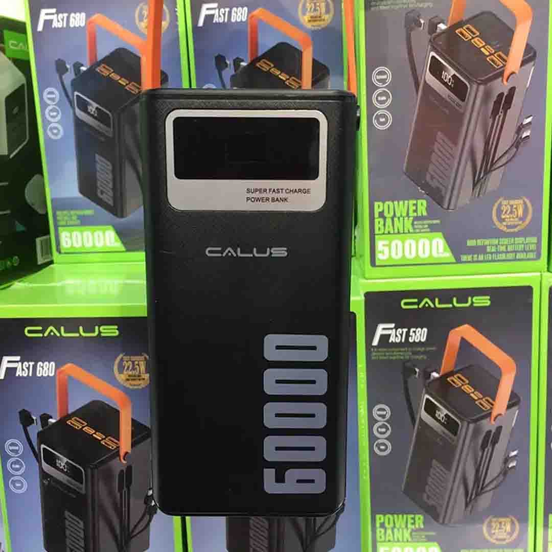 Calus Fast 680 60,000mAh Power Bank. 22.5W Super Fast Charge, Multi-Port Backup Battery with USB-C & USB-A Outputs